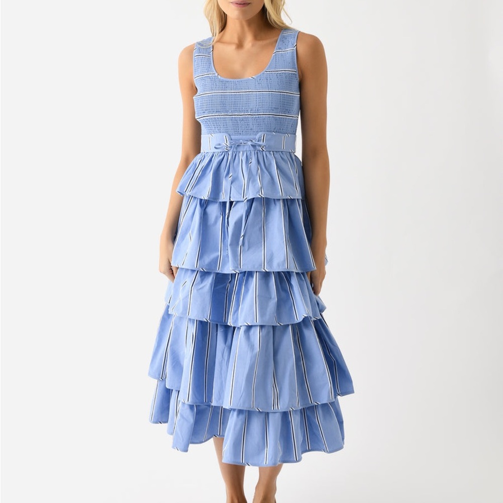 NWOT Hunter Bell Sky Blue Tiered Maxi Dress